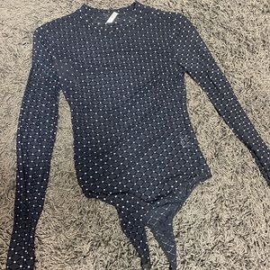 Black and glitter bodysuit